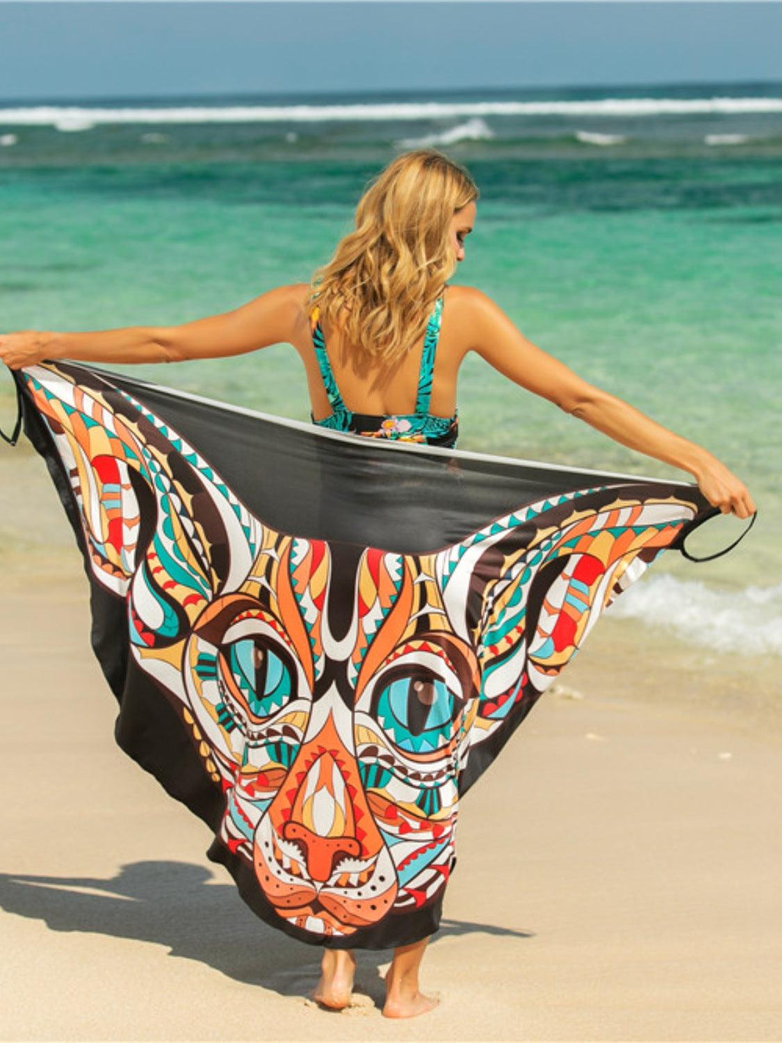 LGC Printed Spaghetti Strap Cover Up - Le Grand Chevalier
